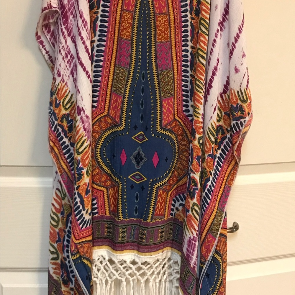 Tie Dye Fringed Tunic